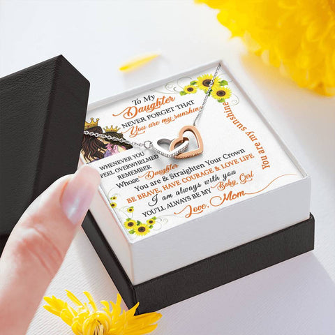 Image of Straighten Your Crown - Interlocking Hearts Necklace