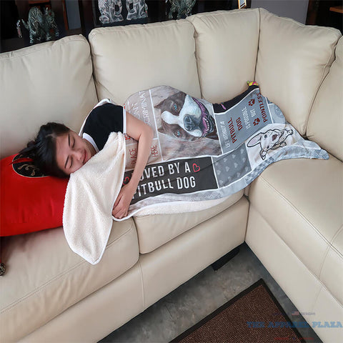 Image of Pit Bull Fleece Sherpa Blanket