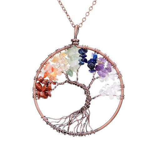 Image of Chakra Tree Of Life Necklace Set