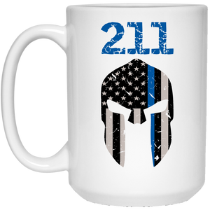 Blue Line Mug with Badge Number