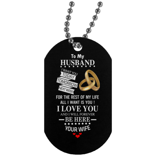 To My Husband Military Dog Tag - Special