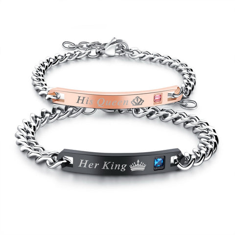 Image of (On Sale) King and Queen Bracelet Set