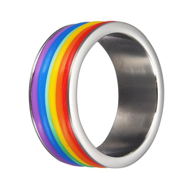 Stainless Steel Rainbow Ring
