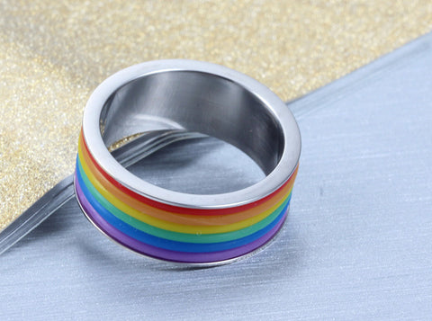Image of Stainless Steel Rainbow Ring