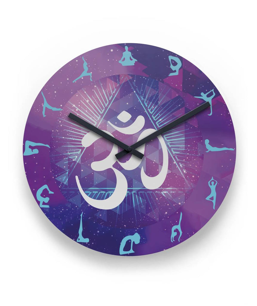 OM Symbol Round Wall Clock