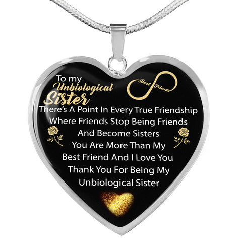 Image of Unbiological Sister Heart Necklace
