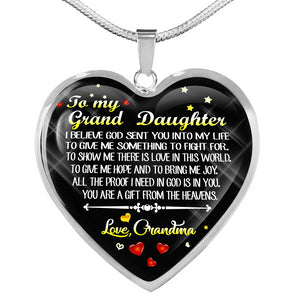 Grandma - Gift From Heaven - Heart Necklace