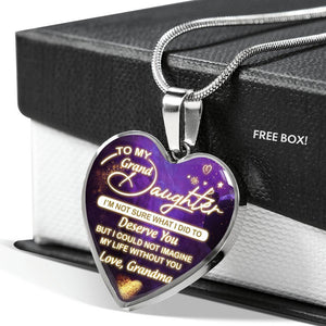 Granddaughter - Deserve You - Heart Necklace