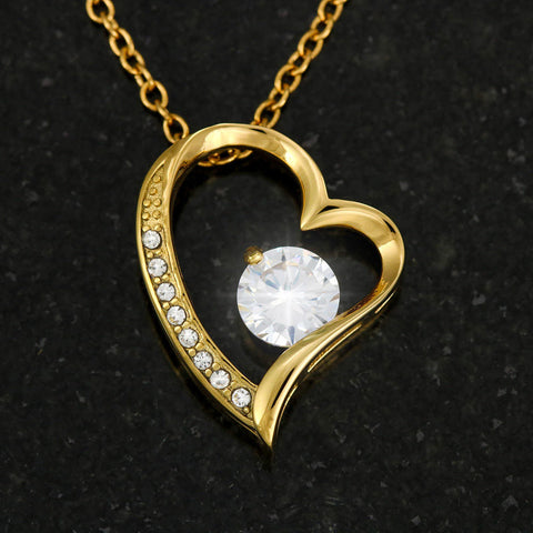 Image of To My Wife Gold Forever Love Heart Necklace