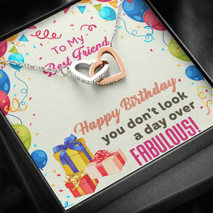 Best Friend - Birthday Gift - Interlocking Hearts Necklace
