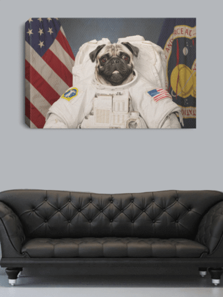 (Flash Sale) Astronaut Pug Wall Art