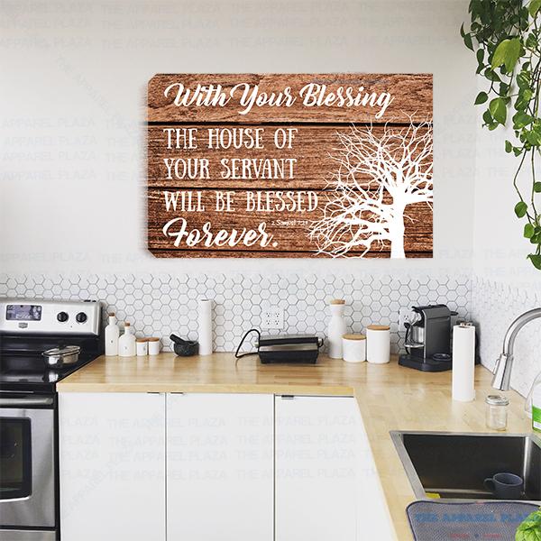 Three (3) With Your Blessing Canvas Wall Art