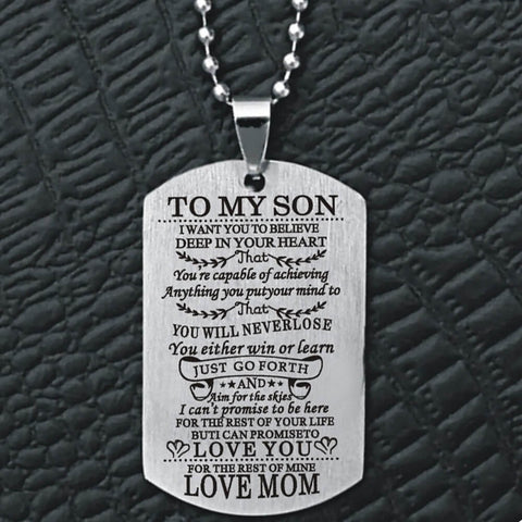 Image of To My Son Necklace - Demo