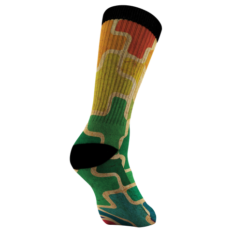 Image of Awesome Rainbow Puzzle Socks