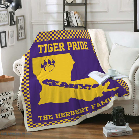 Image of Tiger Pride Personalized Blanket - 50x60